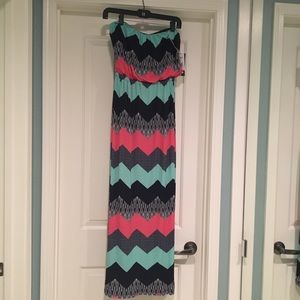 Chevron maxi dress